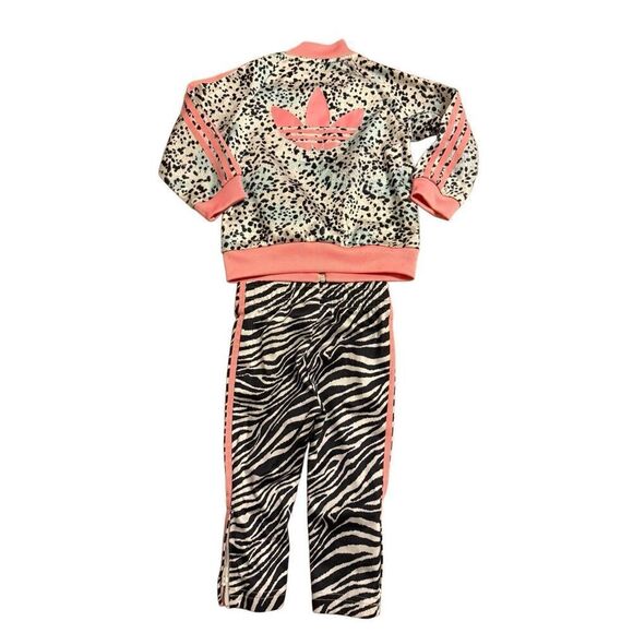 Adidas Originals Leopard Print Track Suit Set Two (2) Piece Outfit 9-12 Months - Picture 2 of 10